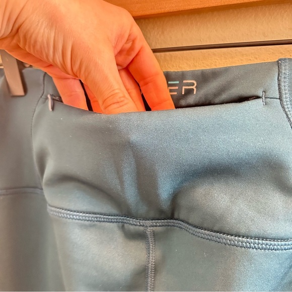 Spyder Active Tech Core Fleece Lined Leggings Womens Size Medium Green High Rise - Picture 4 of 8